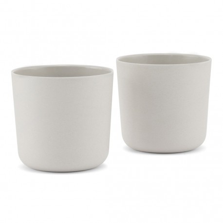 Lille Vilde Kubeczki Bambusowe Jasnoszare 2 szt. 6m+