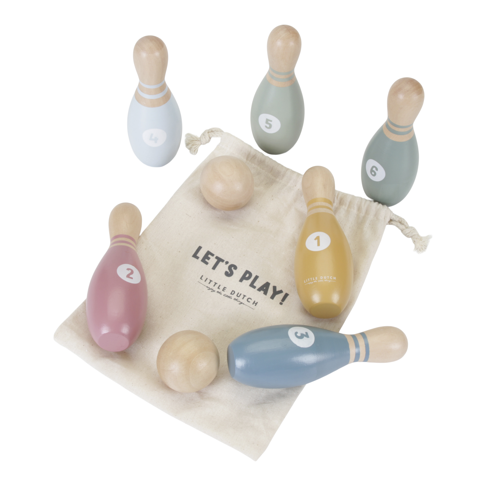 Little Dutch Kręgle dla dzieci Drewniane 6+m