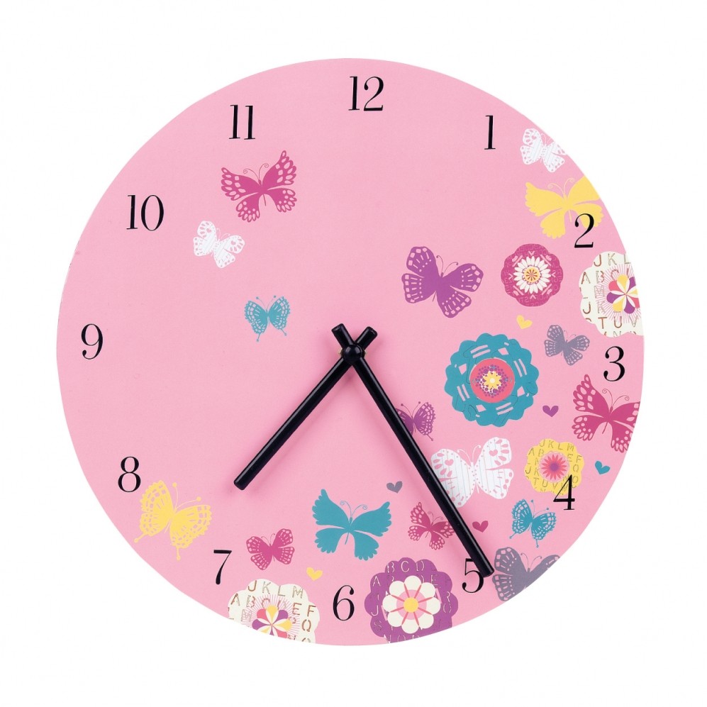 MUDPUPPY Zegar ścienny - Motyle