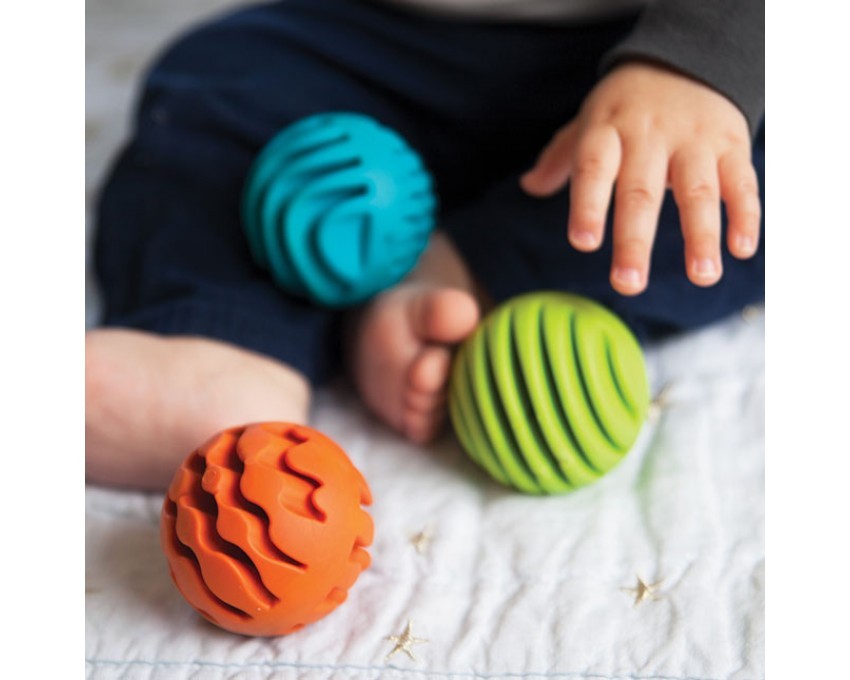 Fat Brain Toys Kule Sensoryczne 3 szt. 6m+