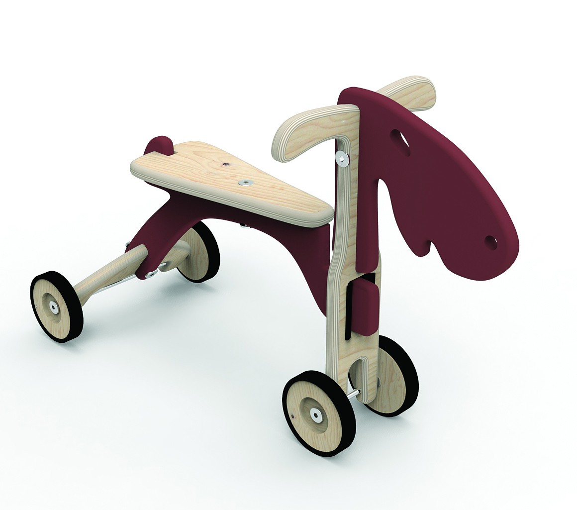 Planeco Jeździk Łosiołek Drewniany 18m+