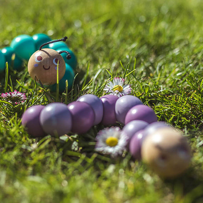 Janod Gąsienica Układanka Drewniana 2+ Elastyczna