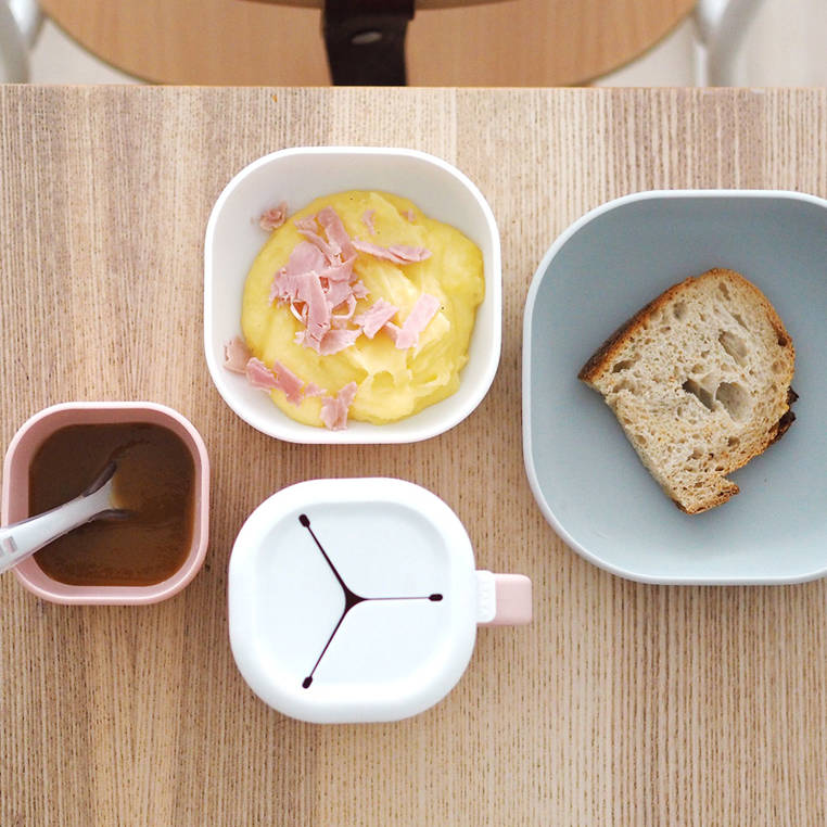 Beaba Zestaw 3 miseczek silikonowych Velvet szare 6m+