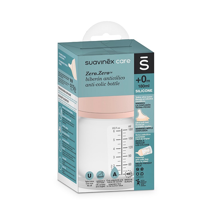 Suavinex Butelka Regulowany Przepływ ZERO ZERO 180ml 0+