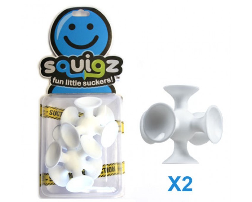 Fat Brain Toy Squigz Zorbit Przyssawki Dodatkowe 2 Białe