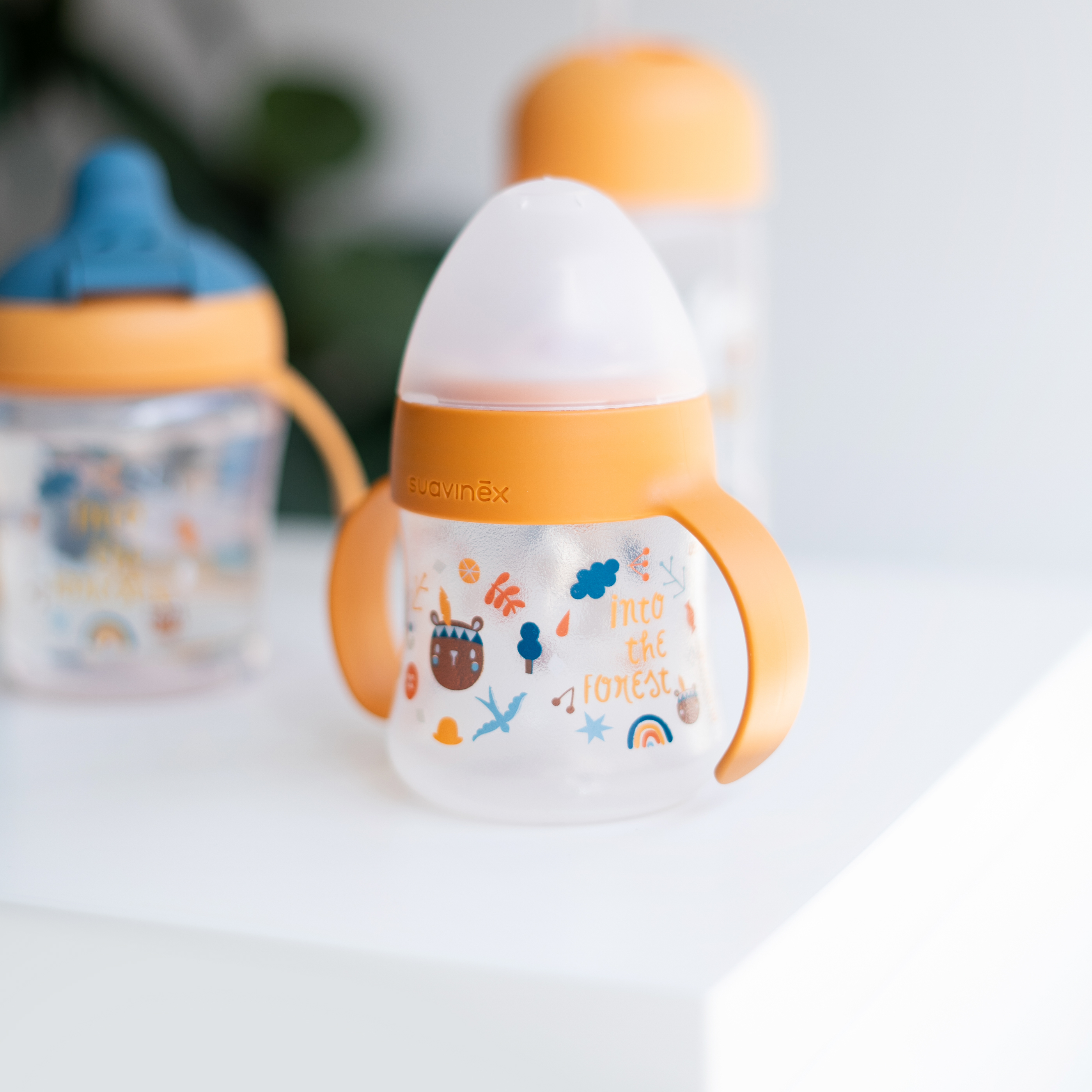 Suavinex Kubek Niekapek Forest Żółty 150ml 4m+