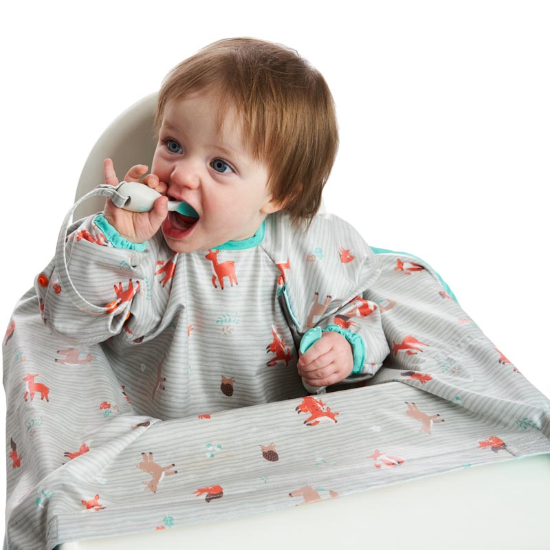 BIBaDO Wodoodporny śliniak BLW Woodland 6m-3l