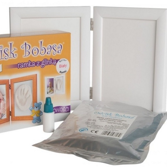 Odcisk Bobasa Ramka z Glinką Szara 0+