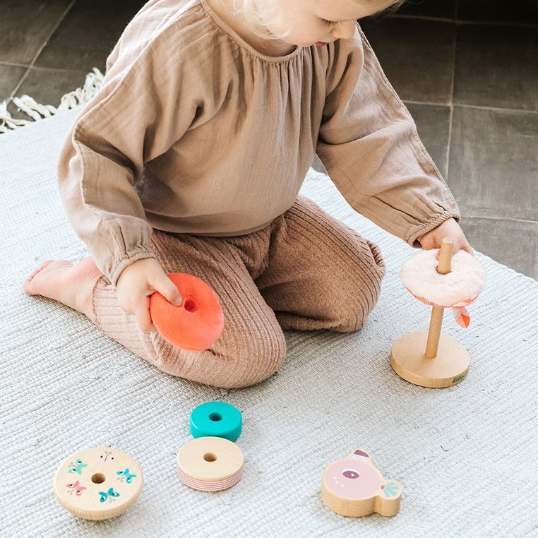 Lilliputiens Układanka Piramida Flaming Anaïs 12m+