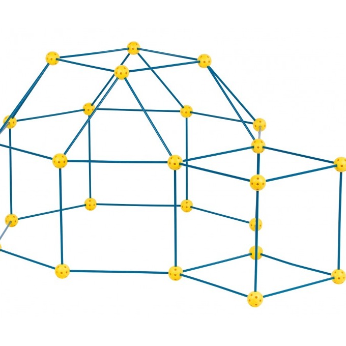 Zwariowany namiot żółto - niebieski