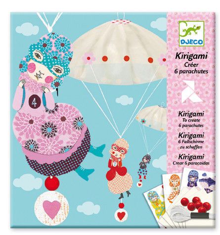 Djeco Kirigami Spadochroniarki Zestaw Kreatywny 7+