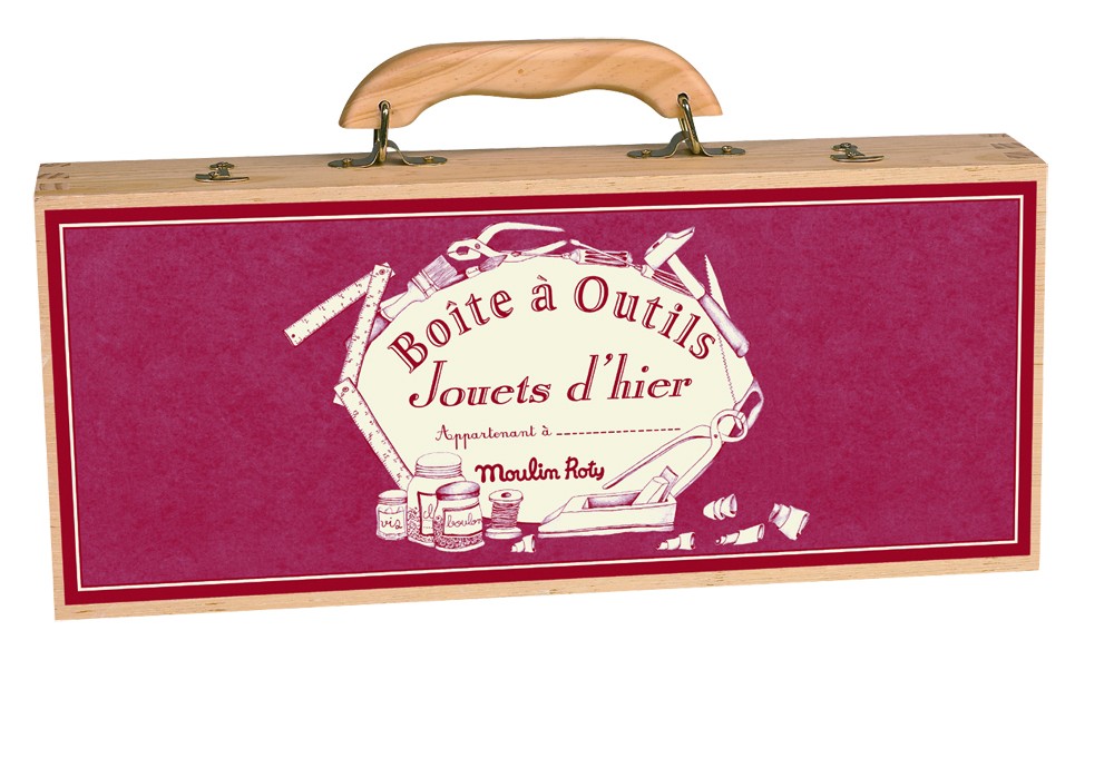 Moulin Roty Skrzynka z narzędziami Drewniana 6el 3+