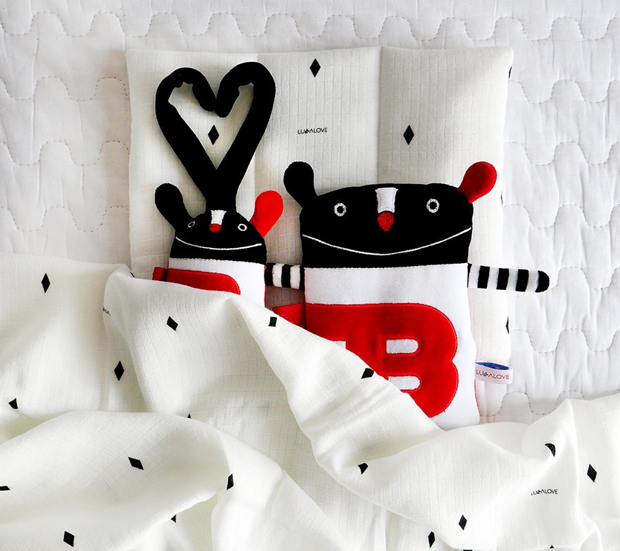 Lullalove Otulacz Muślinowy 100x100cm Romby