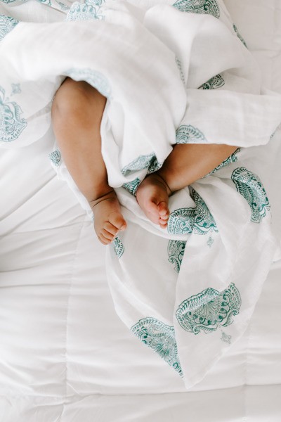 Aden & Anais Otulacz Muślinowy Paisley Teal 4 szt 0+