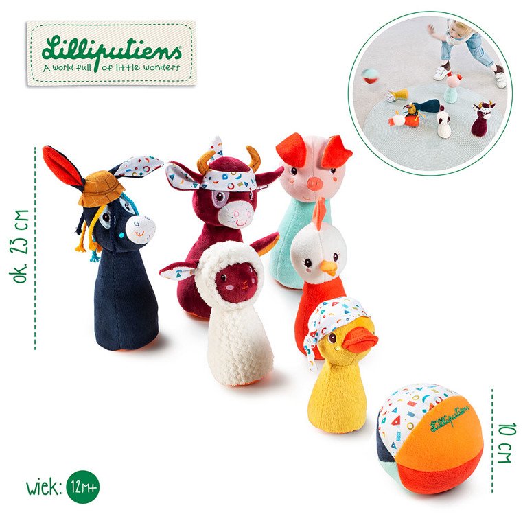 Lilliputiens Kręgle z Piłką Farma 12m+