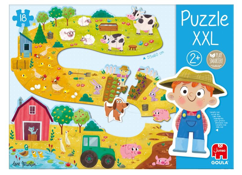 Puzzle dla dzieci XXL Farma Goula