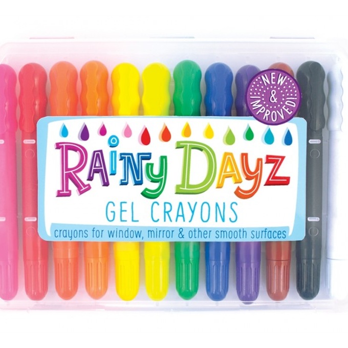Ooly Kredki Żelowe Rainy Dayz do Malowania na Szkle 12 Kolorów 3+
