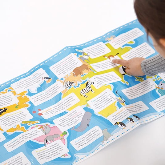 Czuczu Puzzle Mapa świata zwierzęta 60el 4+