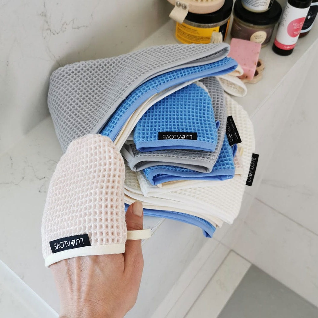 Lullalove Rękawiczka do demakijażu twarzy - Różowy Kwarc 1+