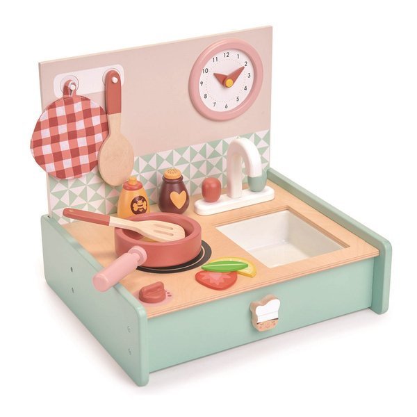 Tender Leaf Toys Przenośna Kuchnia Mini Chef Drewniana 3+