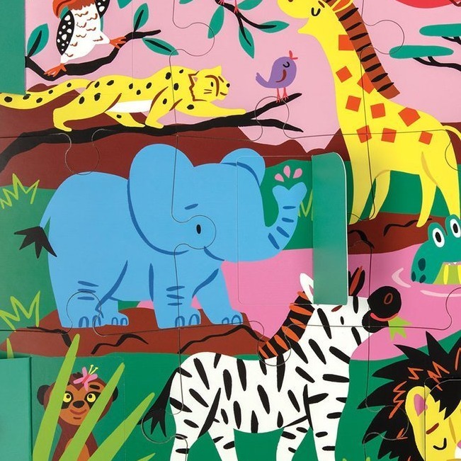 Mudpuppy, Puzzle z okienkami Safari 12el.