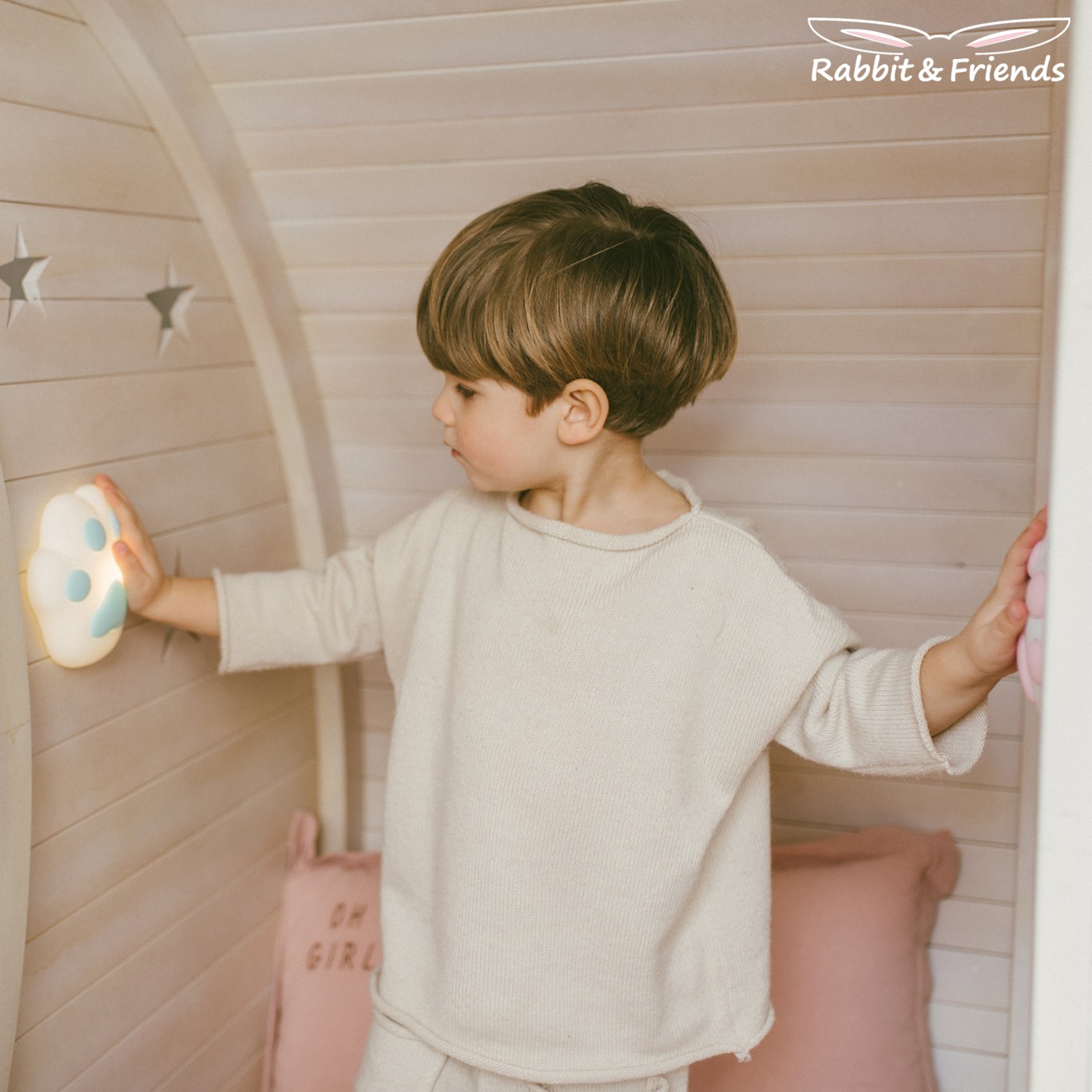 Rabbit&Friends, Łapka lampka silikonowa niebieska