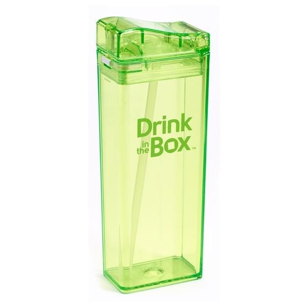 Drink In The Box Bidon ze słomką zielony 350ml 1+