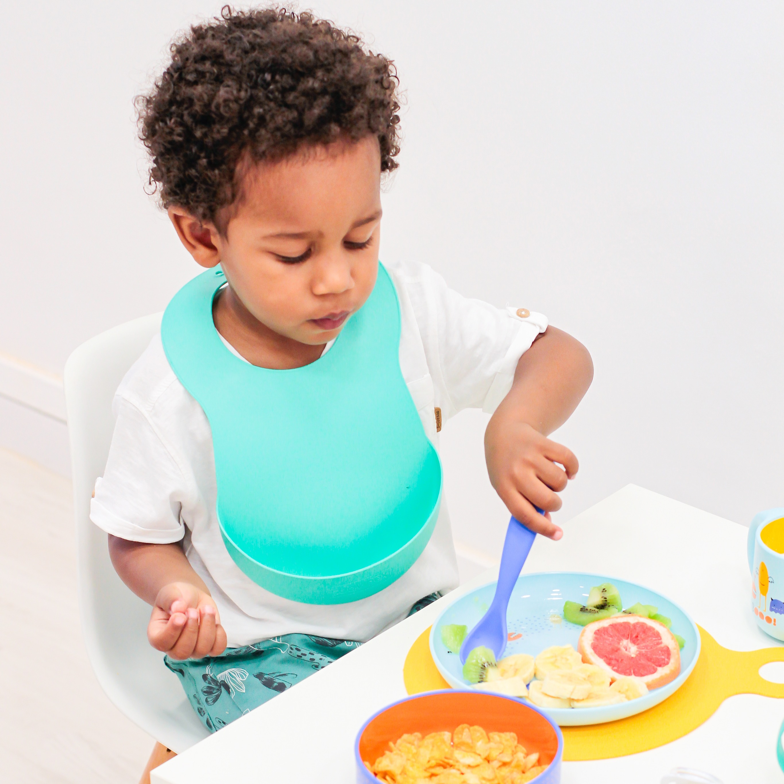 Suavinex, Miękki śliniak z kieszonką - niebieski