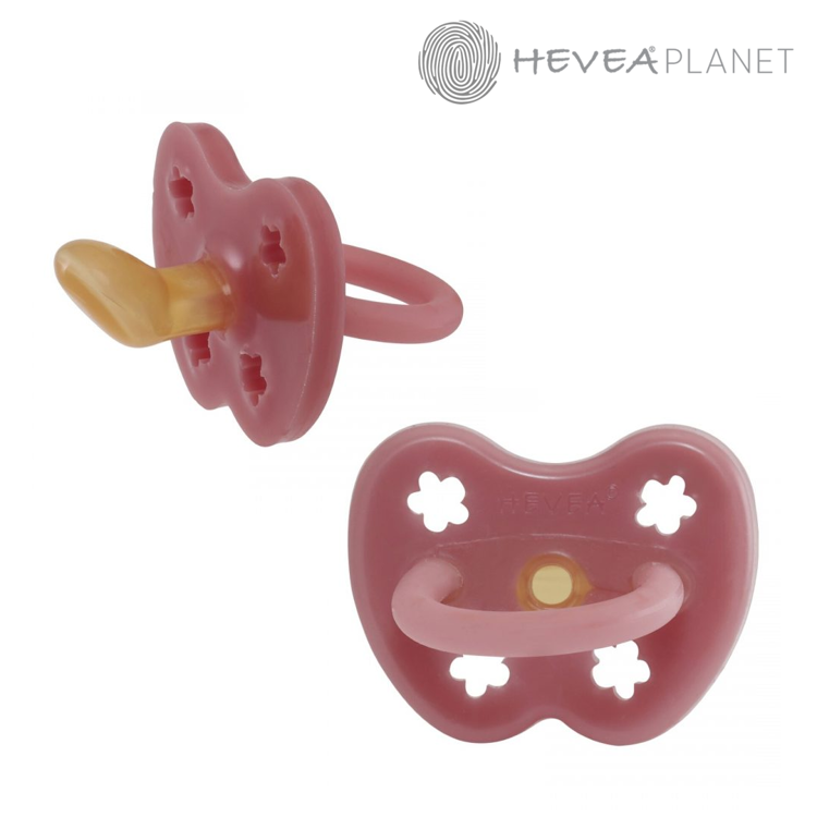 Hevea Anatomiczny smoczek kauczukowy Kwiatki 0-3 msc