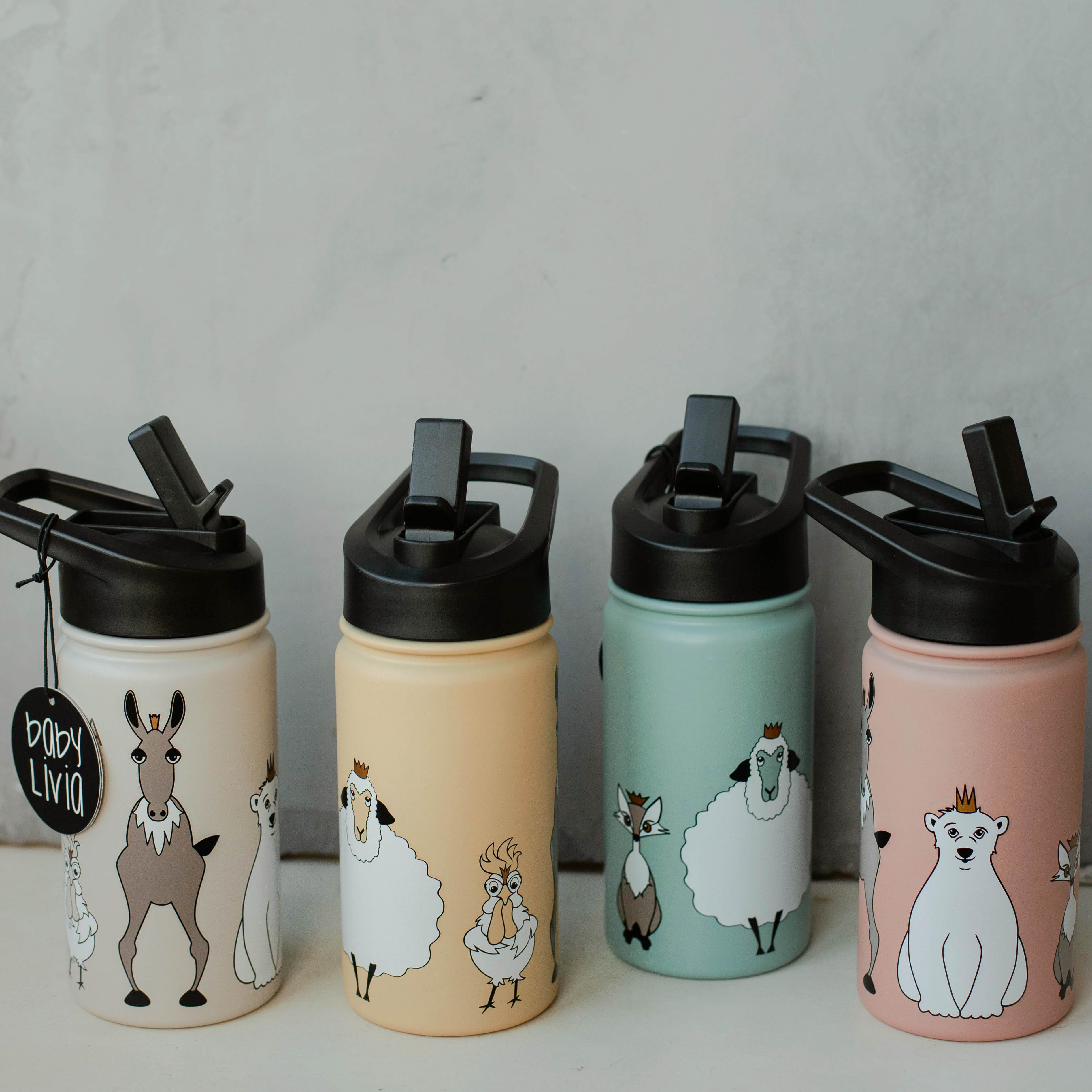 Baby Livia Butelka Termiczna 400 ml Blue Surf 0+