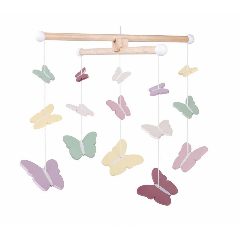 Jabadabado Drewniane Mobile Motyle Pastelowe