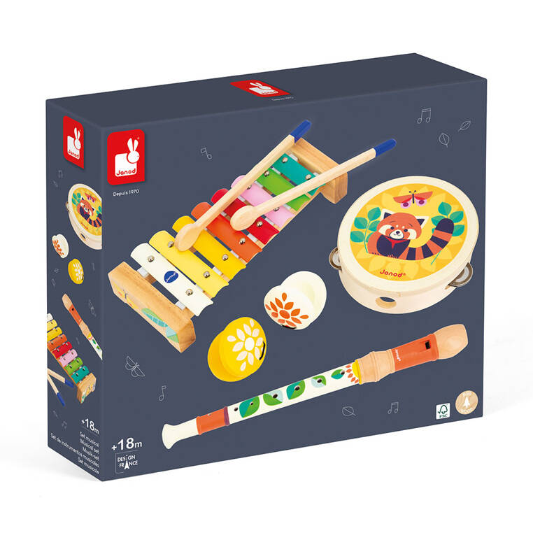Janod Zestaw 4 zabawek muzycznych Gioia 1+
