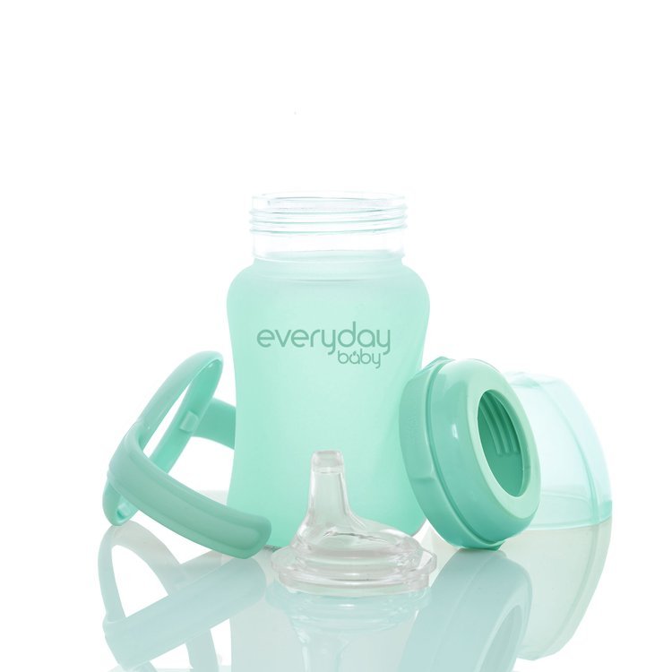 Everyday Baby Szklana butelka z ustnikiem niekapkiem 150 ml - miętowa