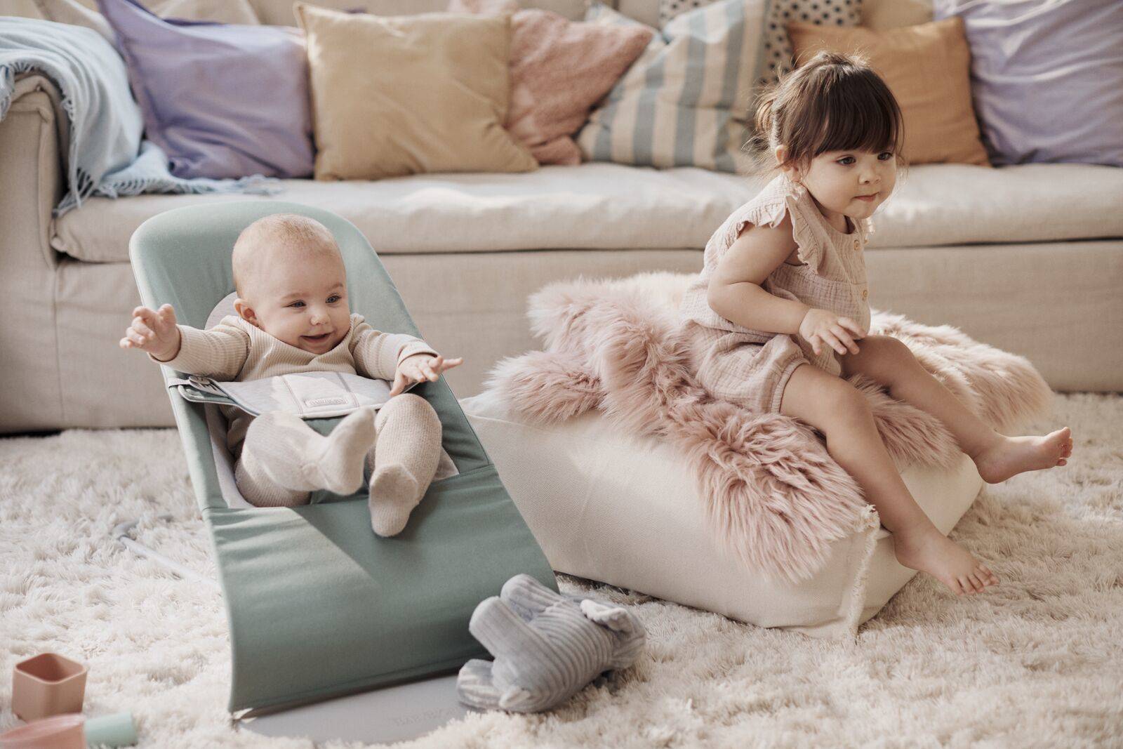 Babybjorn Leżaczek Balance Soft Bawełna Jasnoszary 0+