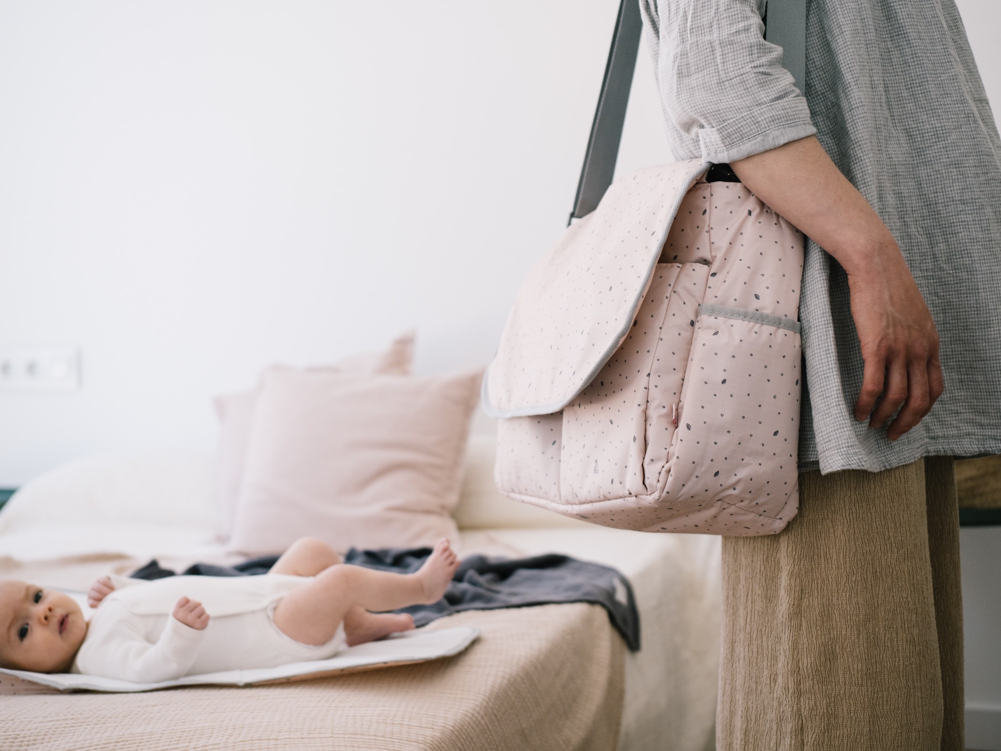 My Bag's Torba do wózka Flap Bag Leaf Pink | 149 PLN