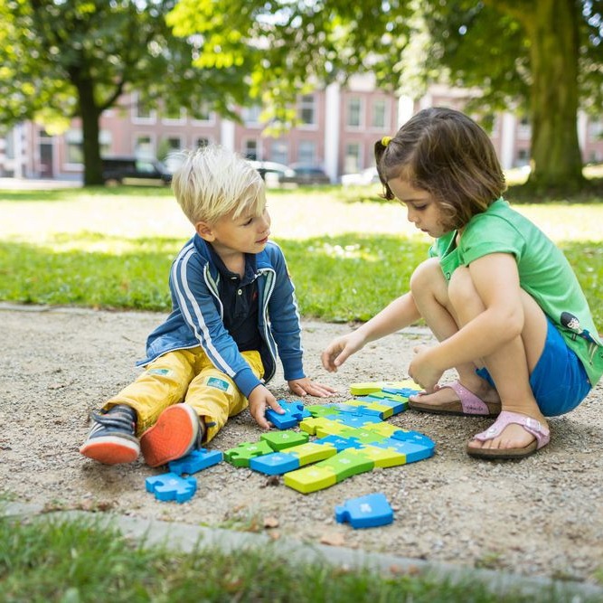 BS Toys Puzzle Żyrafa A-Z Drewniane 26el 4+