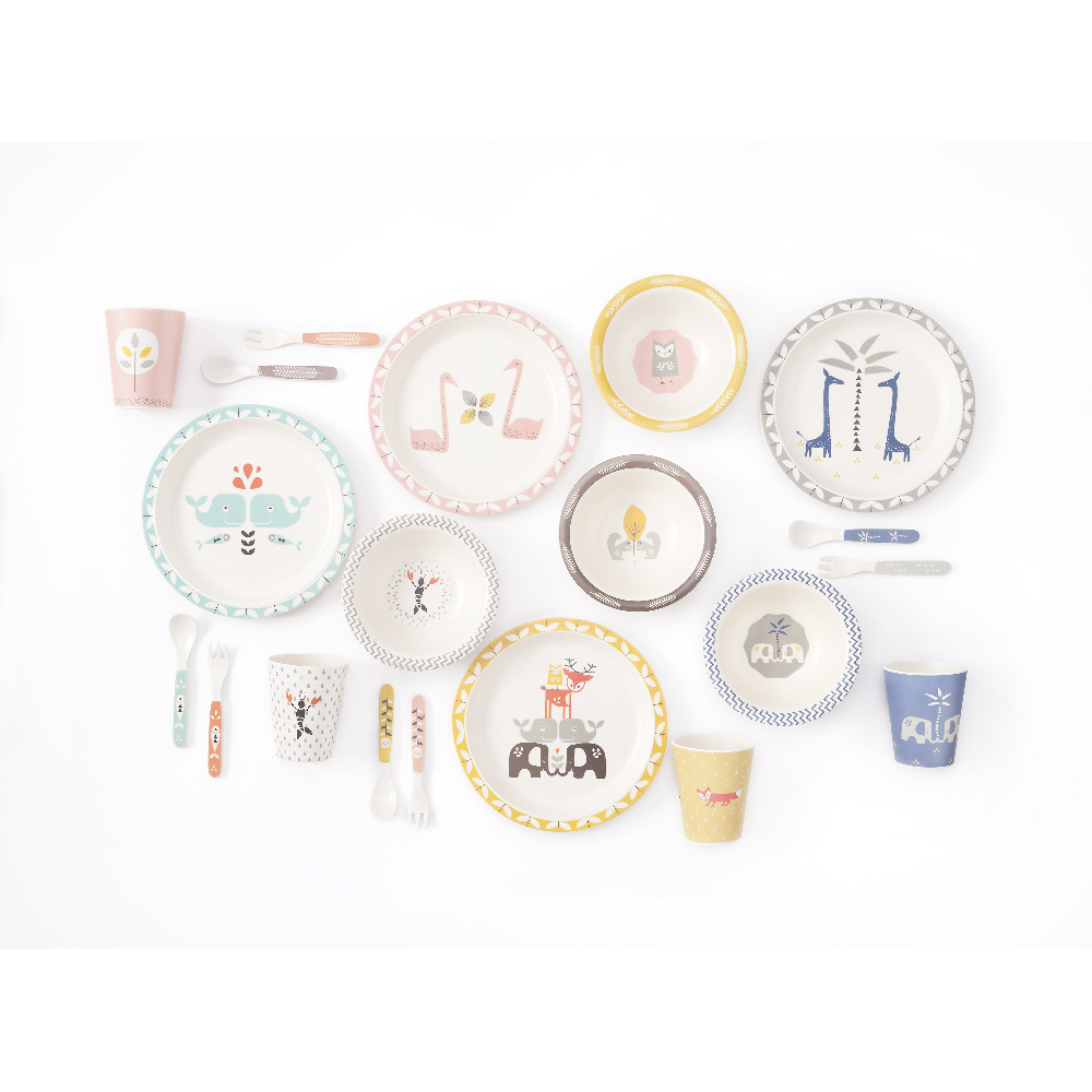 Fresk Bambusowy zestaw obiadowy Dachsy 1+