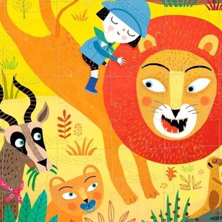 Londji, Puzzle dla dzieci Roar - dzikie zwierzęta, 36 el.