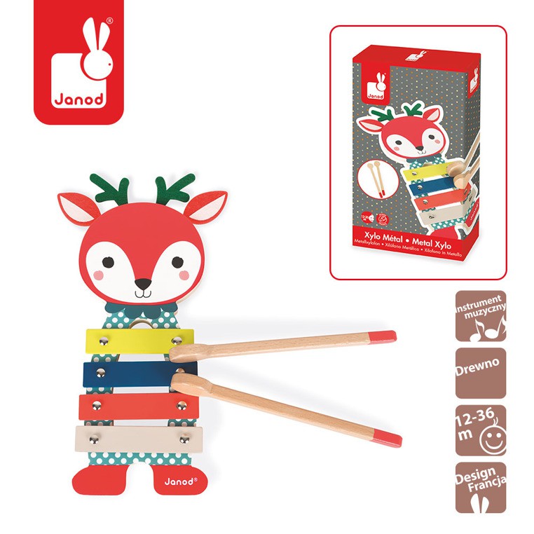 Janod Cymbałki Metalowe Baby Forest Sarenka 1+