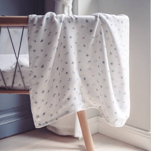 Snap the moment, Otulacz Muślinowy Blueberry/Blossom 2-pack