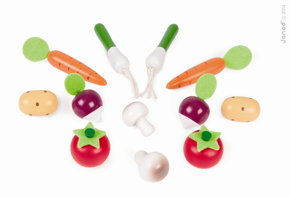 Janod Drewniane Warzywa 12 szt. w skrzyneczce 3+