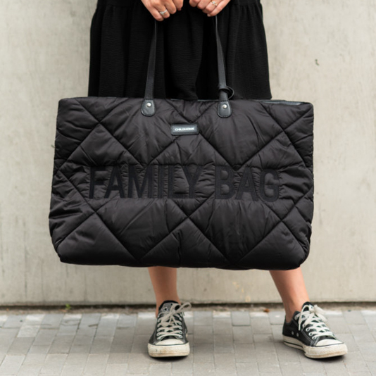 Childhome Torba Family Bag Pikowana Czarna - Praktyczna dla Rodziny