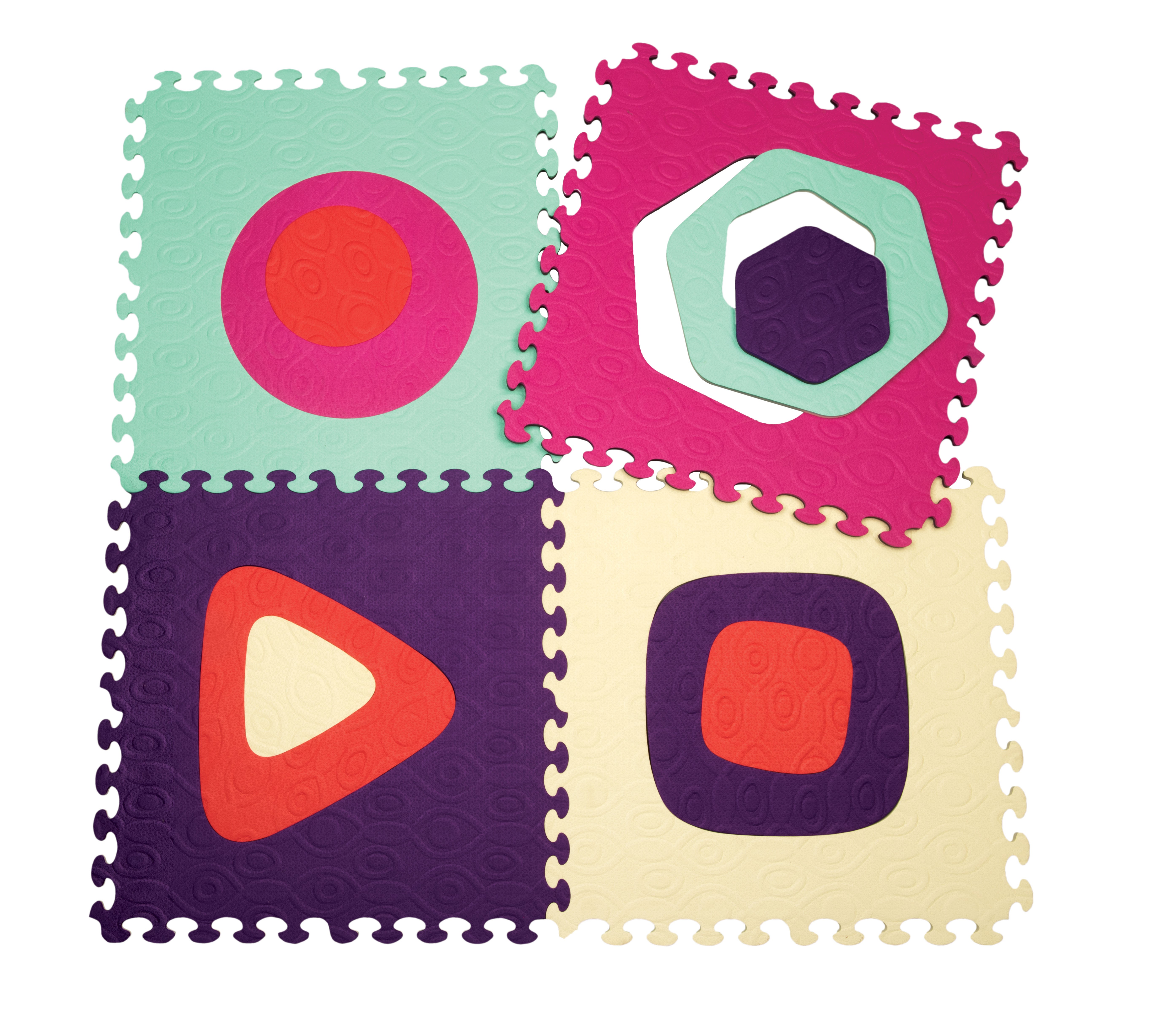 B Toys Piankowe Puzzle Dwustronne z Wyjmowanymi Środkami 3+