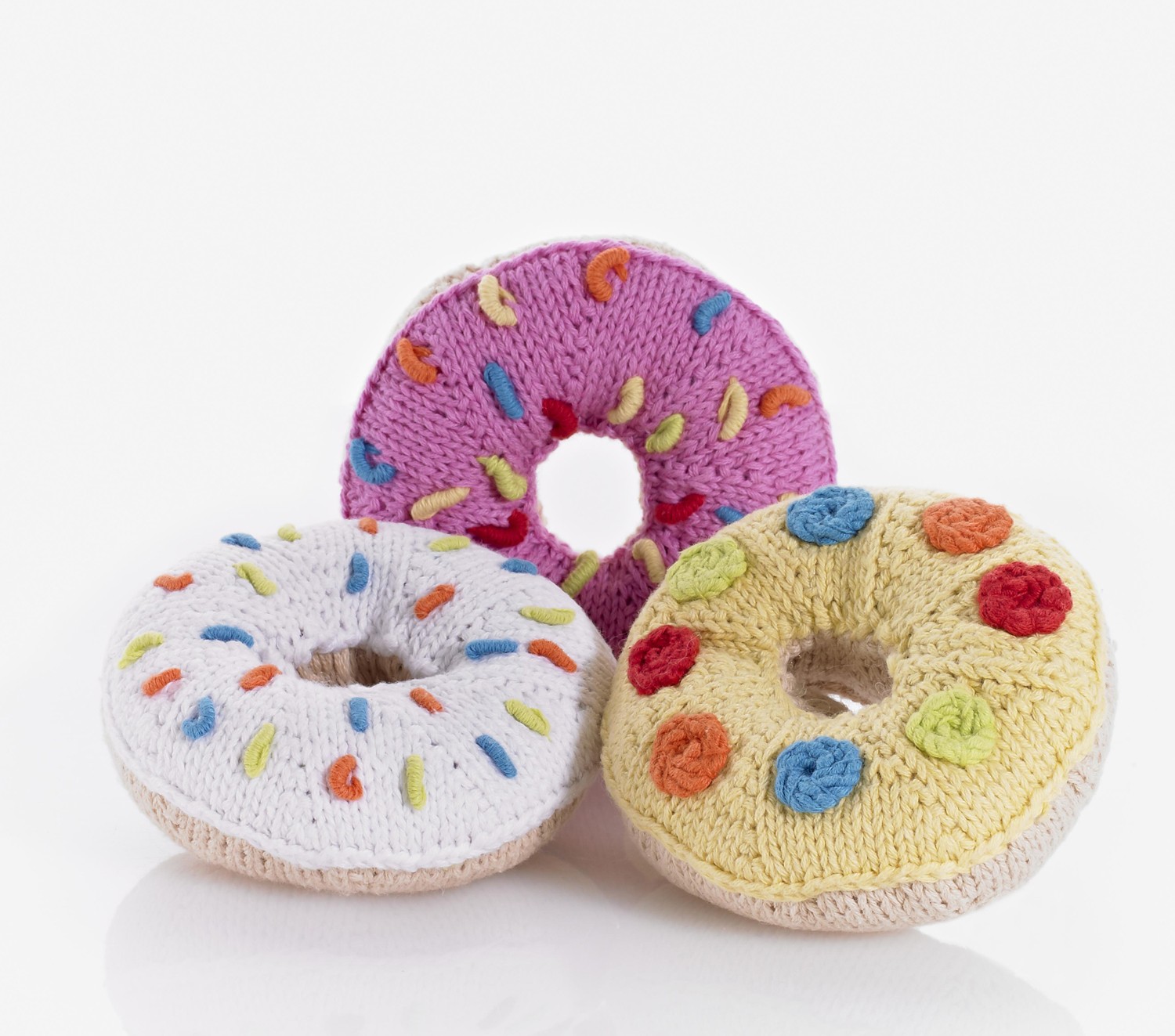 Grzechotka Pączek Żółty Pebble 0+