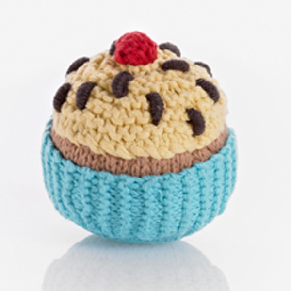 Grzechotka Babeczka Turkusowa z Polewą Żółtą Pebble 0+