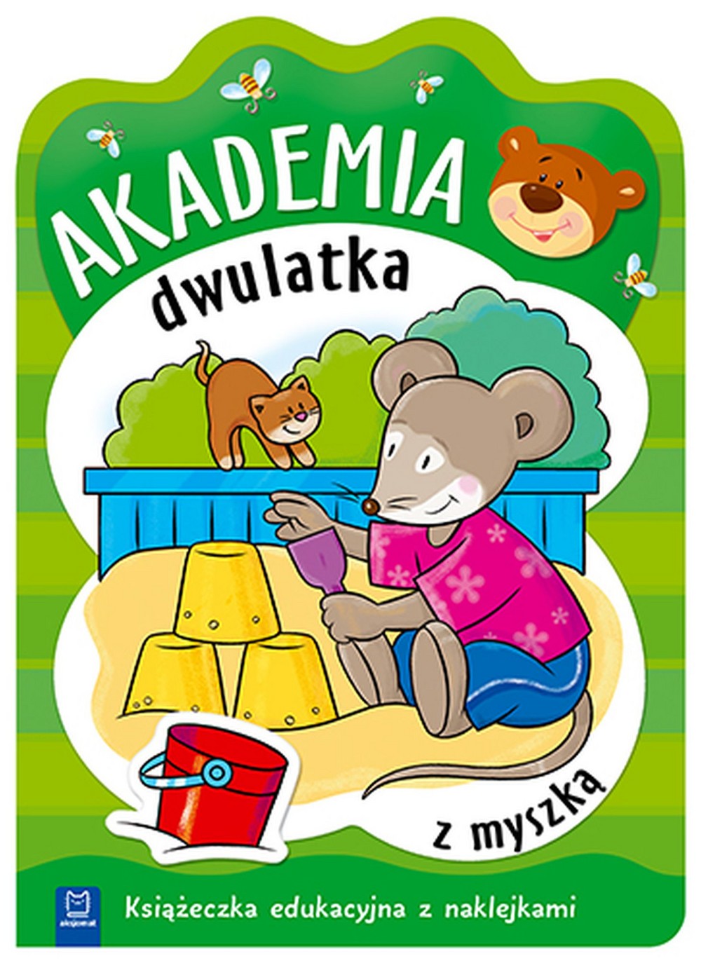 Akademia dwulatka z myszką - książeczka edukacyjna z naklejkami