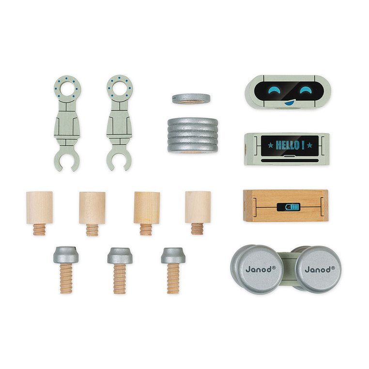 Janod Drewniane roboty do składania Brico'kids 3+