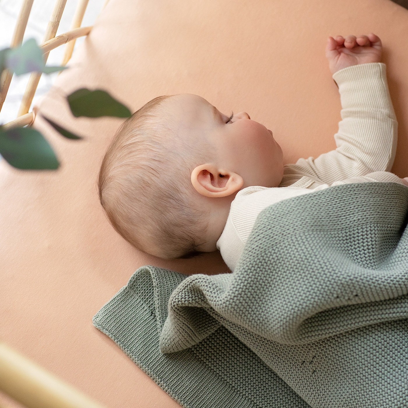 Poofi Prześcieradło Organic&Color 70x140 - Morela