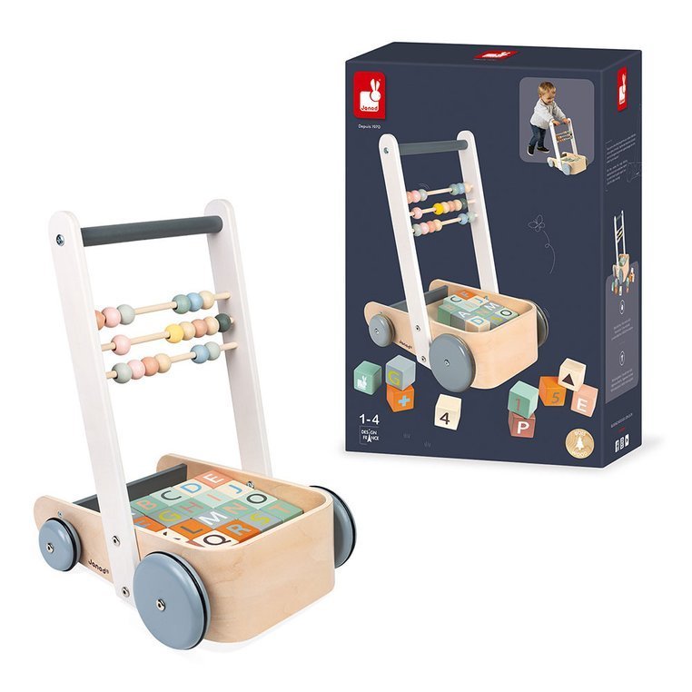 Janod Wózek pchacz z 20 klockami Sweet Cocoon 1+