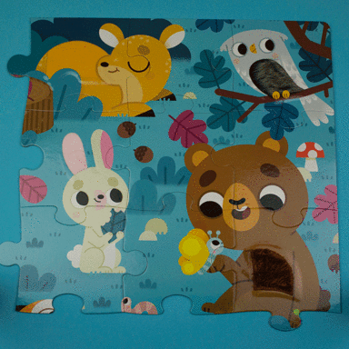 Janod Puzzle Sensoryczne Leśne Zwierzęta 20el 2+